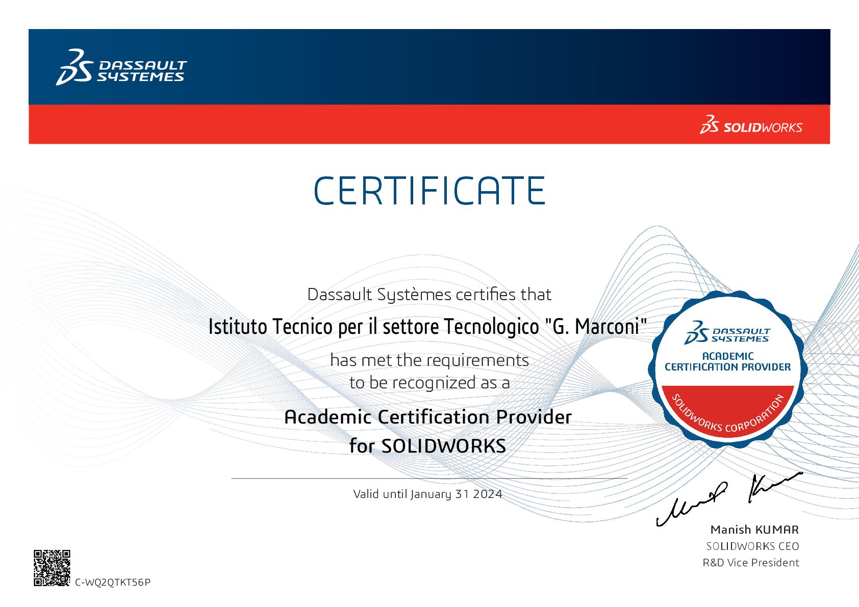 Certificate C WQ2QTKT56P